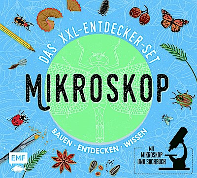 Das XXL-Entdecker-Set - Mikroskop: Mit Mikroskop, Linsen und Objektträgern + Sachbuch mit faszinierenden Experimenten