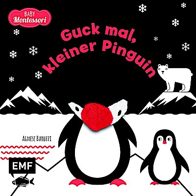 Kontrastbuch für Babys mit Fingerpuppe: Guck mal, kleiner Pinguin