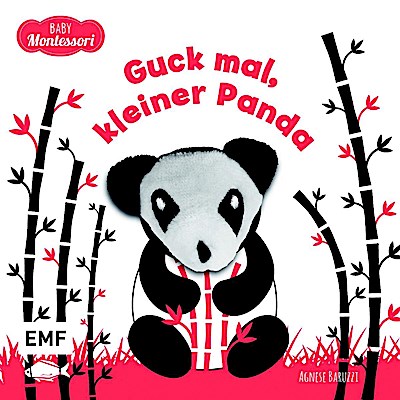 Kontrastbuch für Babys mit Fingerpuppe: Guck mal, kleiner Panda