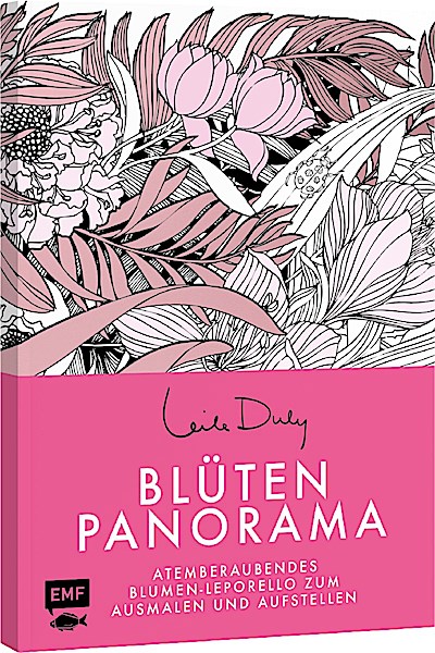 Blüten-Panorama | Atemberaubendes Blumen-Leporello zum Ausmalen und Aufstellen