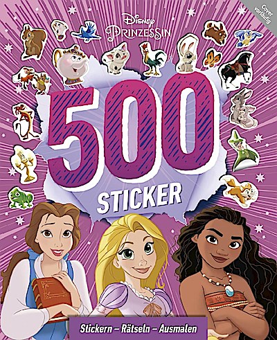 Disney Prinzessin: 500 Sticker - Stickern - Rätseln - Ausmalen
