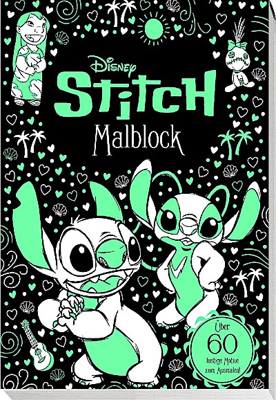 Disney Stitch: Malblock: über 60 lustige Motive zum Ausmalen!