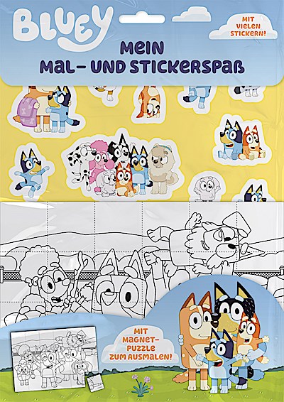 Bluey: Mein Mal- und Stickerspaß