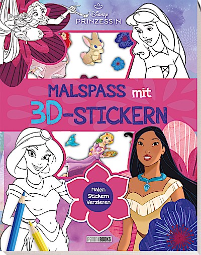 Disney Prinzessin: Malspaß mit 3D-Stickern