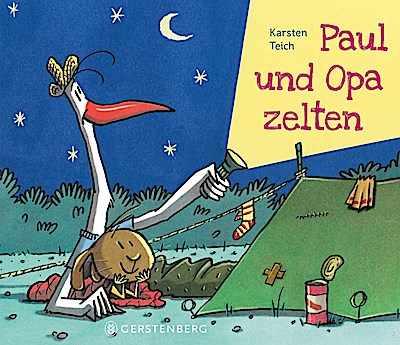 Paul und Opa zelten