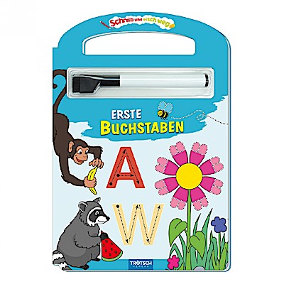 Schreib und wisch weg - Erste Buchstaben, m. Stift