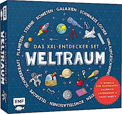 Das XXL-Entdecker-Set - Weltraum: Mit 10 Modellen zum Selberbauen, Sachbuch, Experimenten und cooler Rakete