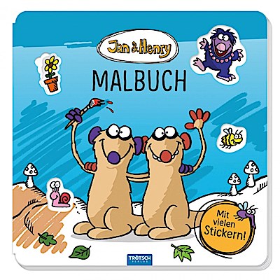 Trötsch Jan und Henry Malbuch mit Stickern