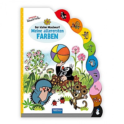Trötsch Der kleine Maulwurf Pappenbuch mit Register Meine allerersten Farben