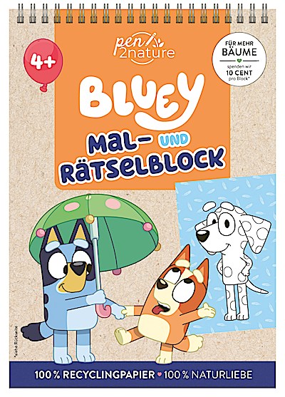 Bluey Mal- und Rätselblock