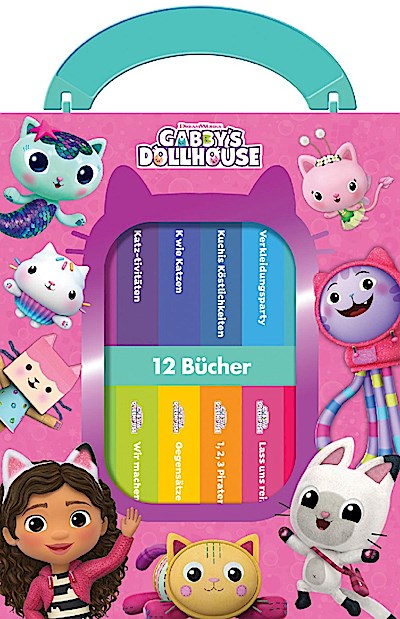 Gabby’s Dollhouse - Meine erste Bibliothek - Bücherbox mit 12 Pappbilderbüchern - Gabby’s Dollhouse